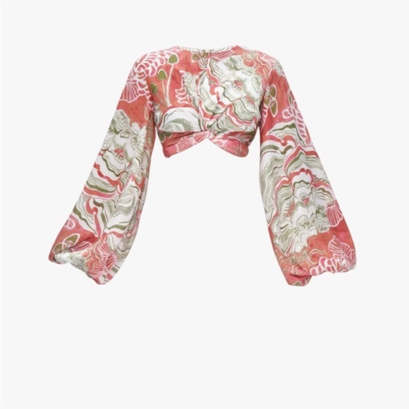 Andrea Iyamah Behati crop top in mushroom - Picture 3 of 10